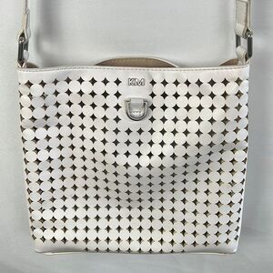 Karen Millen White Pierced Cross Body Bag